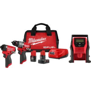 Milwaukee M12 FUEL Drill, Driver & Inflator Combo Kit Bundle